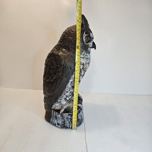 Vtg Owl Decoy Scarecrow Blow Mold Dalen Outdoor Garden Decor 16in USA Made 1990 - Picture 9 of 12